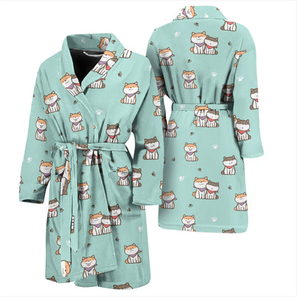 Shiba Inu Print Design LKS302 Men Bathrobe