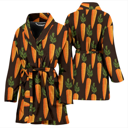 Carrot Pattern Print Design 06 Women Bathrobe