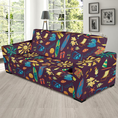 Aloha Hawaii Pattern Print Design 01 Sofa Slipcover