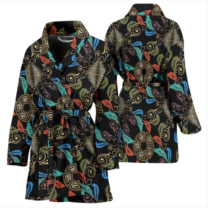 Ancient Greek Print Design LKS308 Women Bathrobe