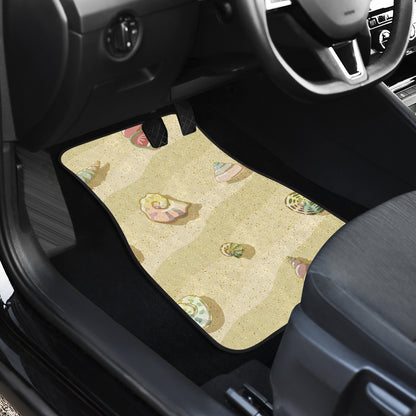 Beach with Seashell Theme Car Floor Mats Front Back