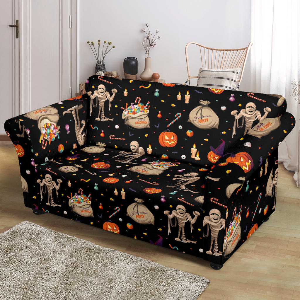 Mummy Halloween Print Design LKS303 Loveseat Couch Slipcover