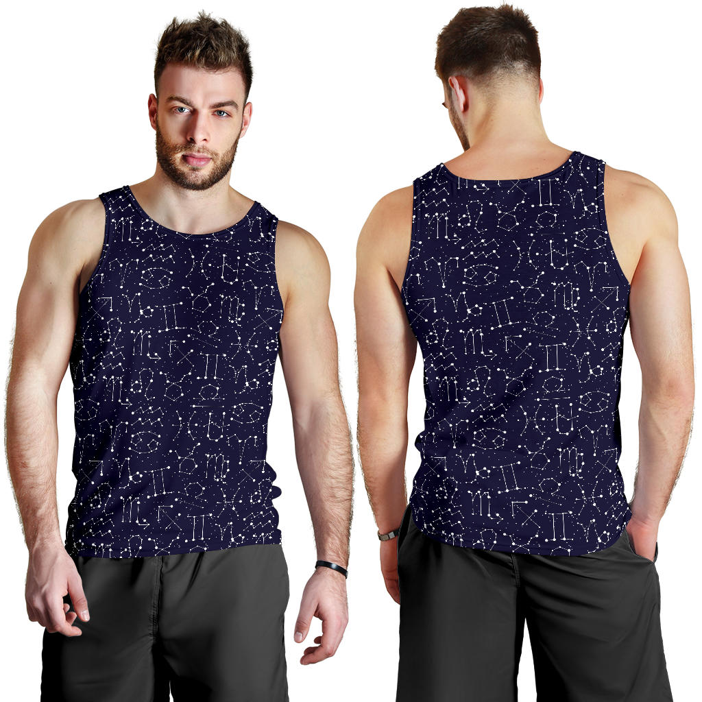 Zodiac Pattern Design Print Men Tank Top