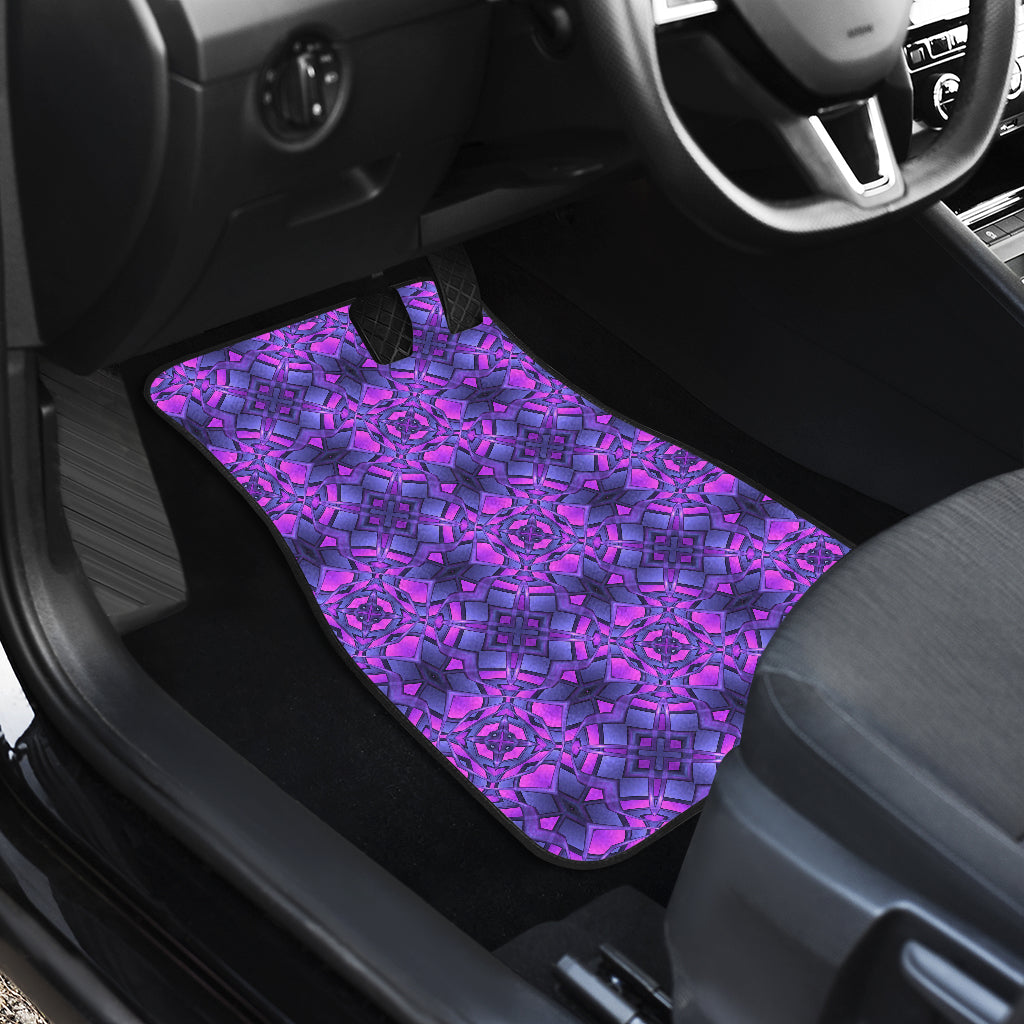 kaleidoscope Pattern Print Design Car Floor Mats Front Back