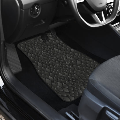 Snake Skin Black Print Car Floor Mats Front Back