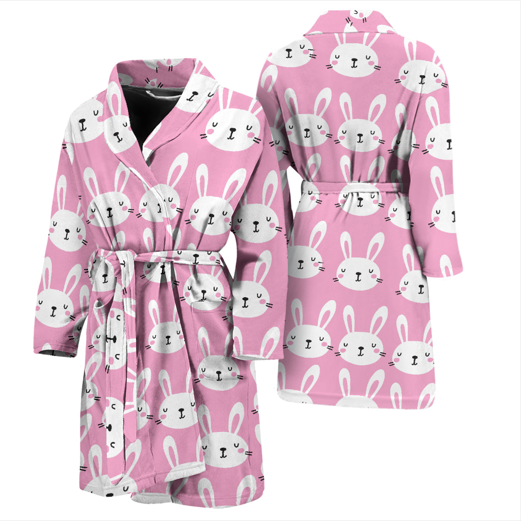 Rabbit Print Design LKS401 Men Bathrobe