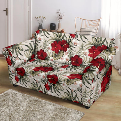 Hibiscus Print Design LKS3011 Loveseat Couch Slipcover