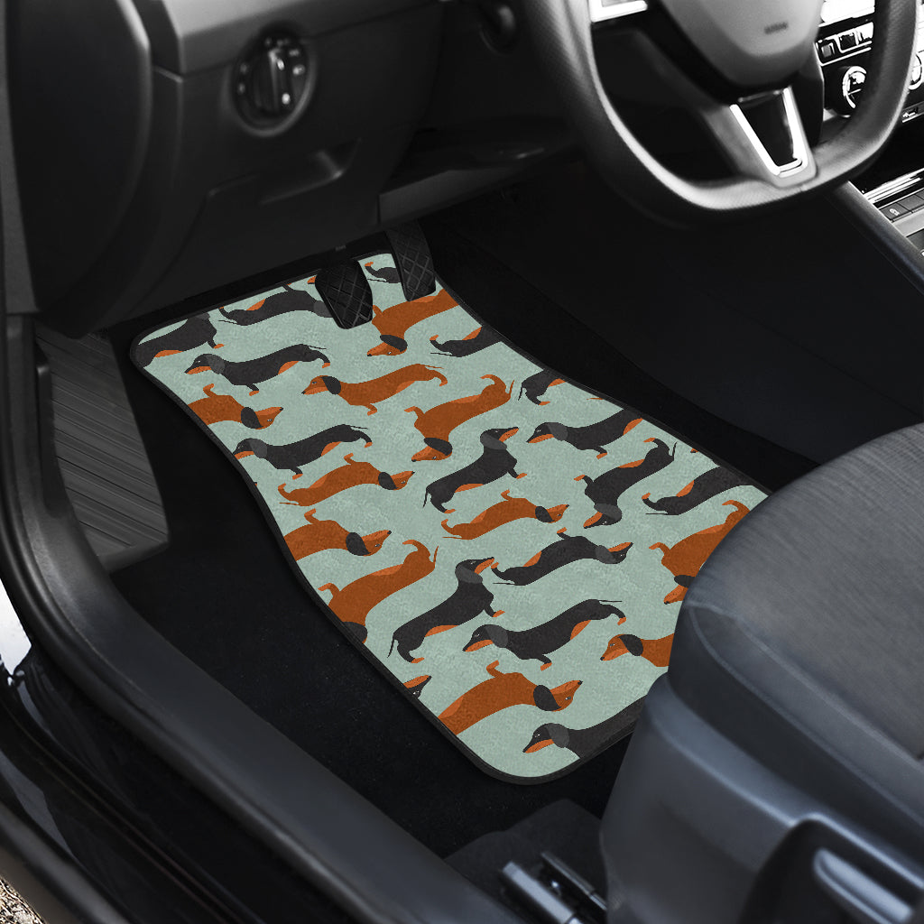 Dachshund Cute Print Pattern Car Floor Mats Front Back