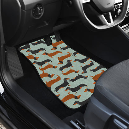 Dachshund Cute Print Pattern Car Floor Mats Front Back