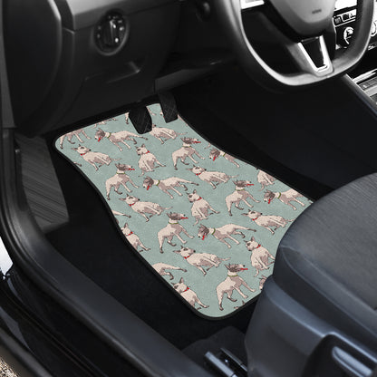 Bull Terrier Cute Print Pattern Car Floor Mats Front Back