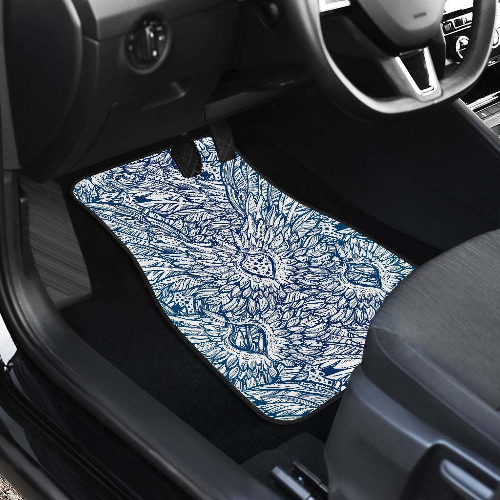 Angel Wings Boho Design Themed Print Car Floor Mats Front Back