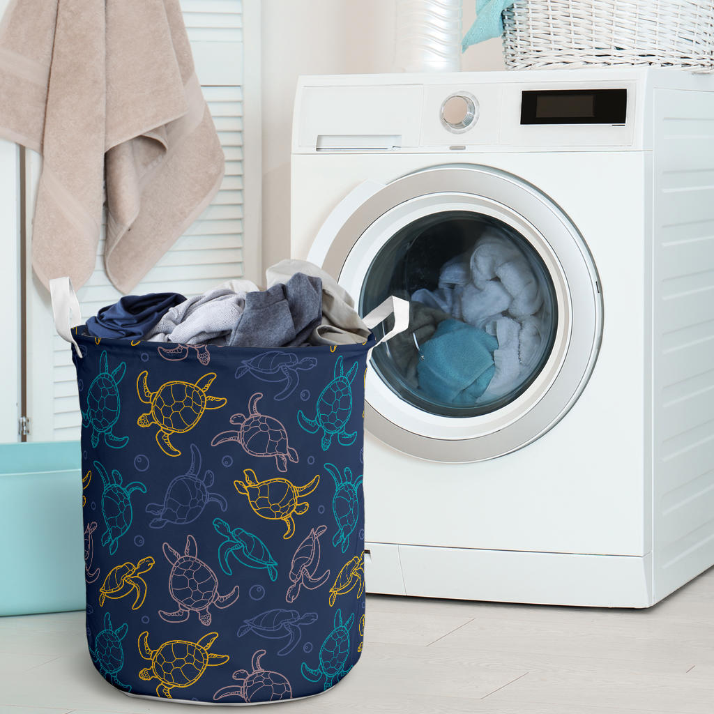 Sea Turtle Baby Print Laundry Basket