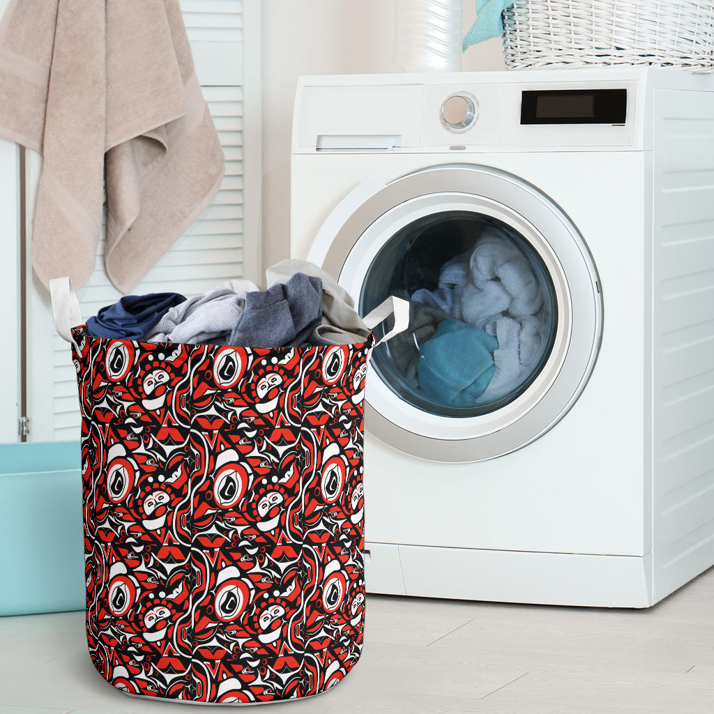 Native North American Themed Print Laundry Basket