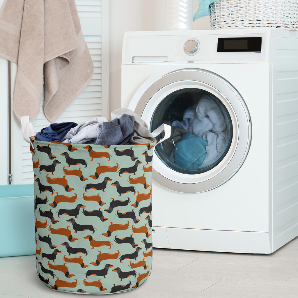 Dachshund Cute Print Pattern Laundry Basket