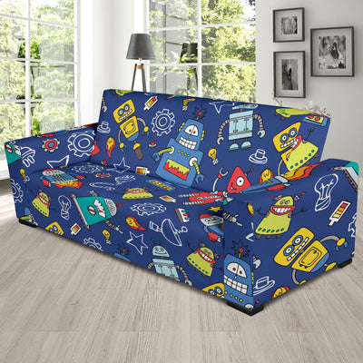 Robot Pattern Print Design A03 Sofa Slipcover