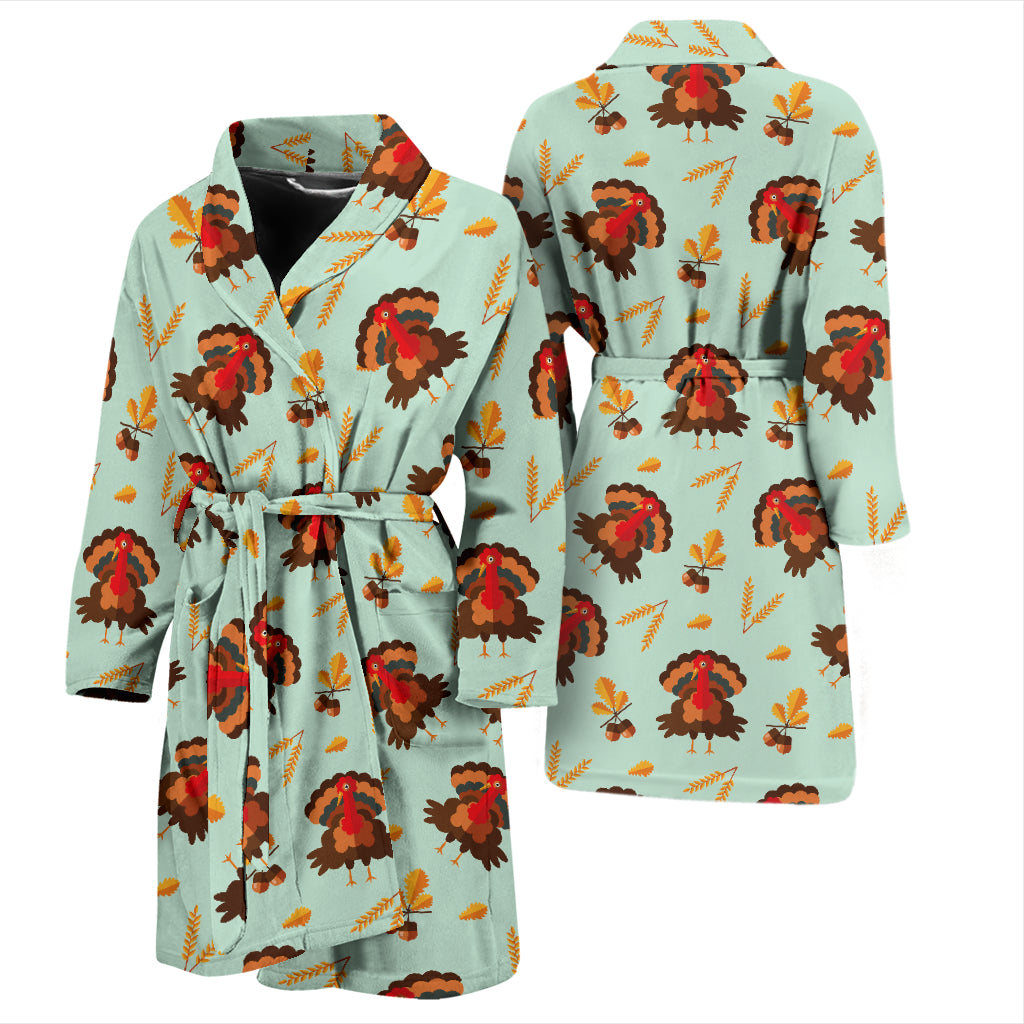 Thanksgiving Print Design LKS309 Men Bathrobe