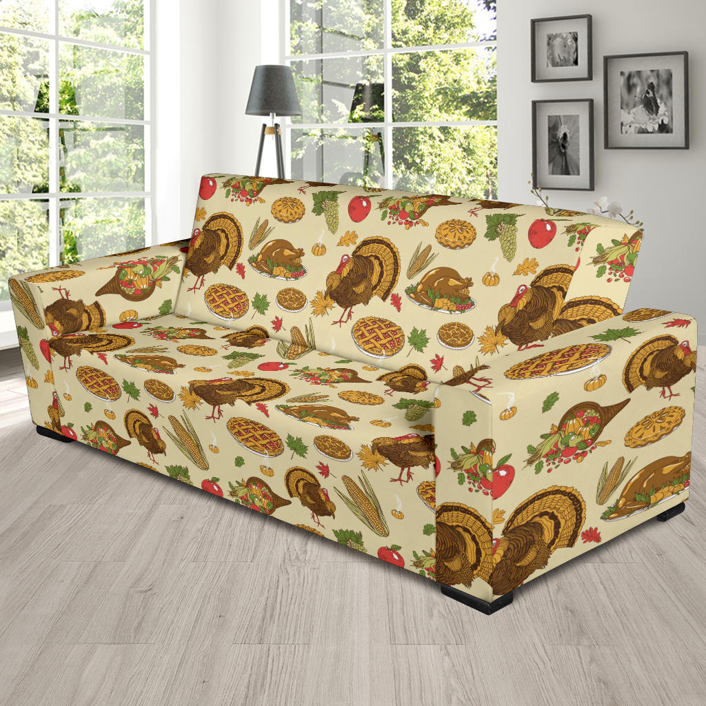 Thanksgiving Print Design LKS302 Sofa Slipcover