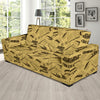 Book Pattern Print Design 02 Sofa Slipcover