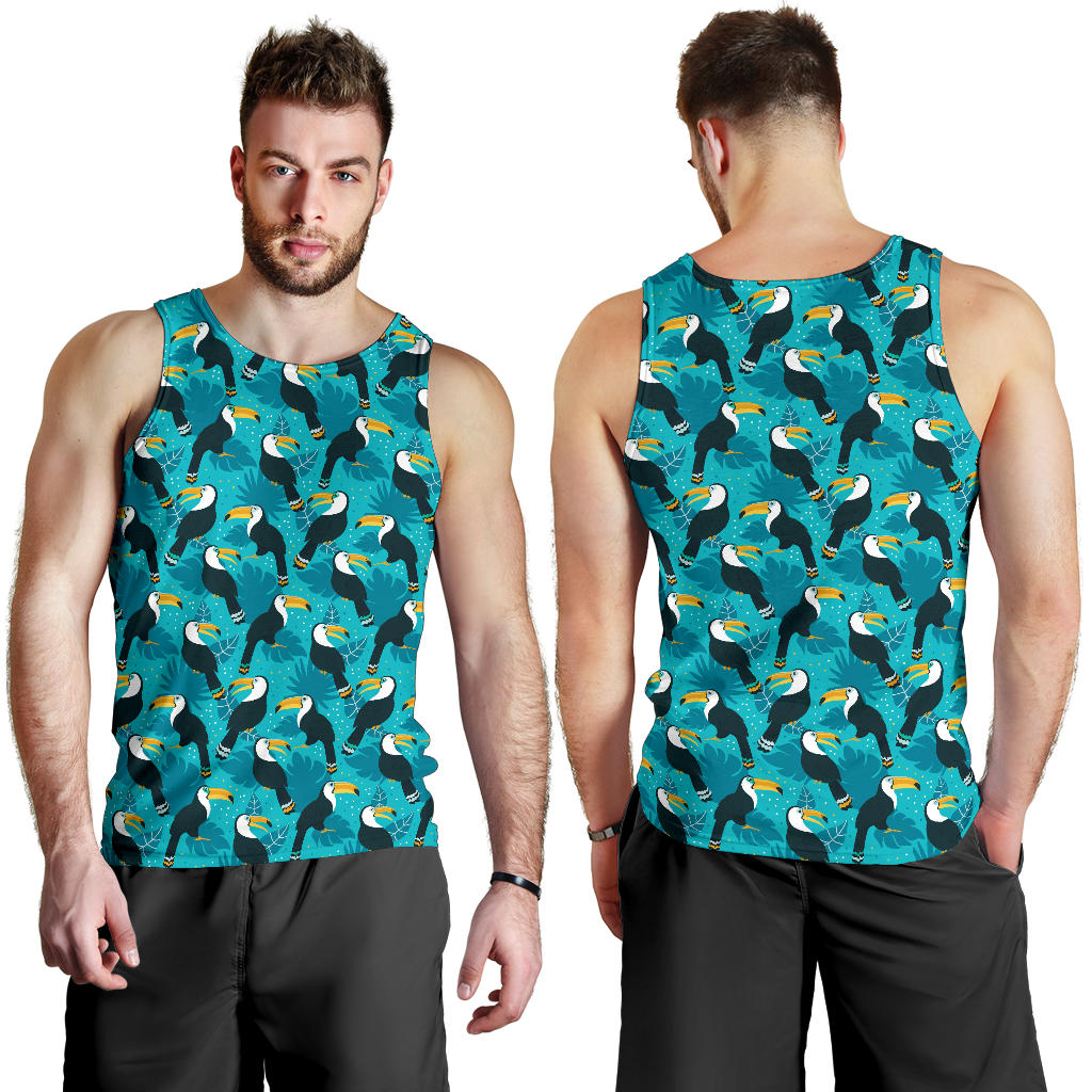 Toucan Parrot Pattern Print Men Tank Top