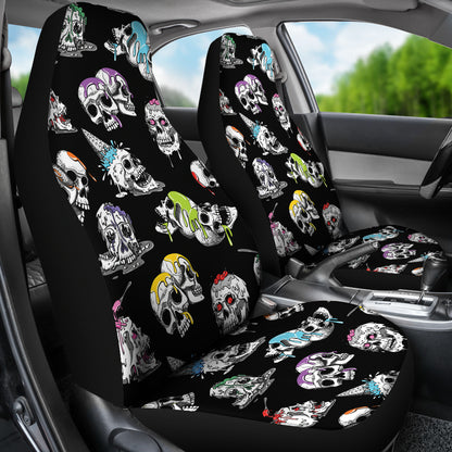 Skull Print Design LKS3013 Car Seat Covers