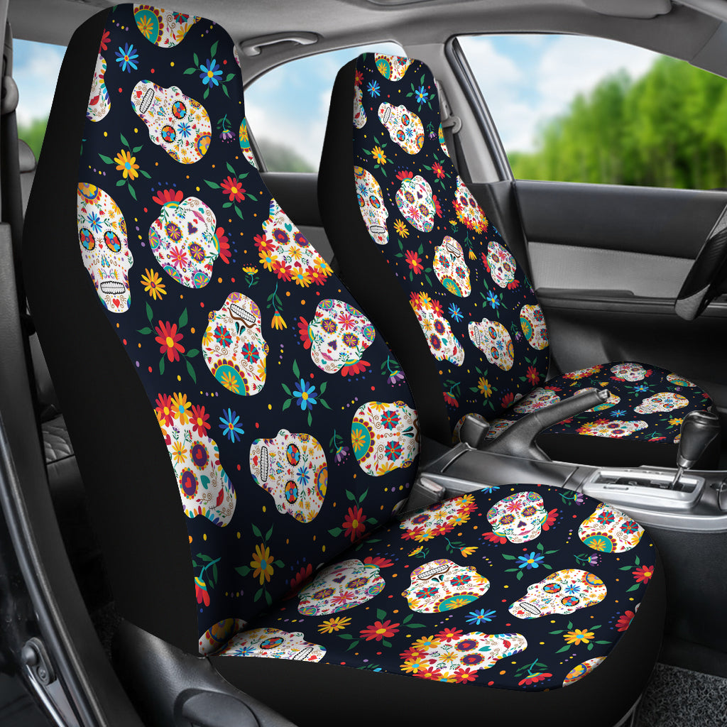 Sugar Skull Print Design LKS305 Car Seat Covers