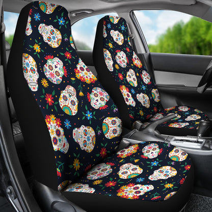Sugar Skull Print Design LKS305 Car Seat Covers