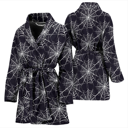 Spider Web Print Design LKS303 Women Bathrobe