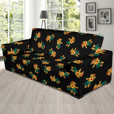 Hula Bear Pattern Print Design 06 Sofa Slipcover