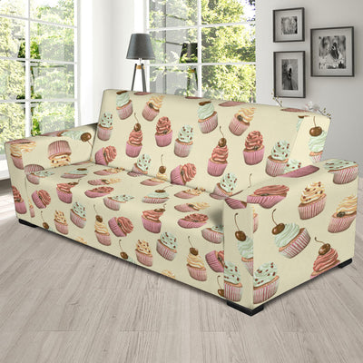 Cupcake Pattern Print Design 04 Sofa Slipcover