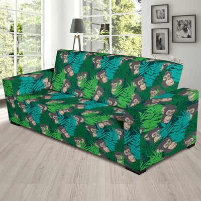 Chimpanzee Pattern Print Design 01 Sofa Slipcover