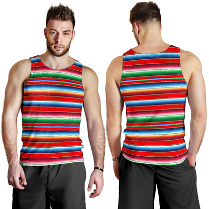 Serape Print Men Tank Top