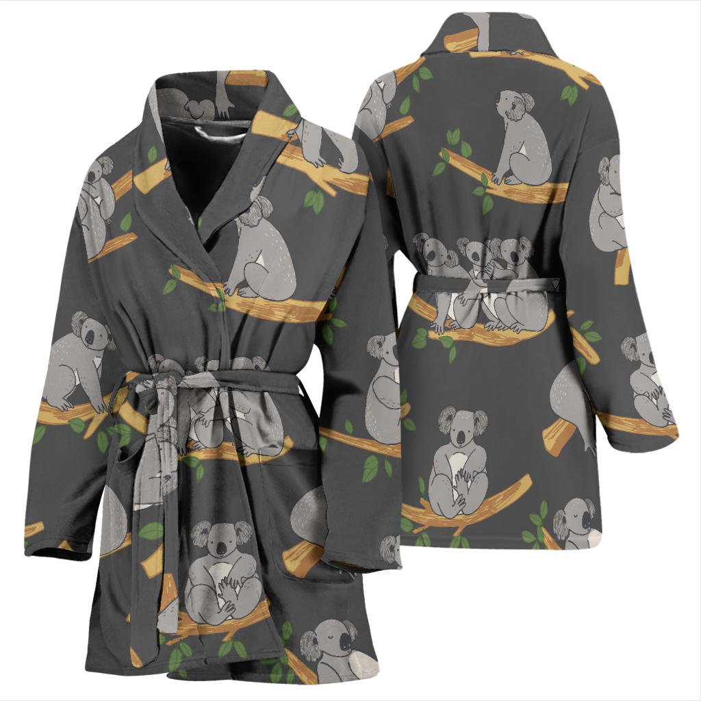 Koala Pattern Print Design 07 Women Bathrobe