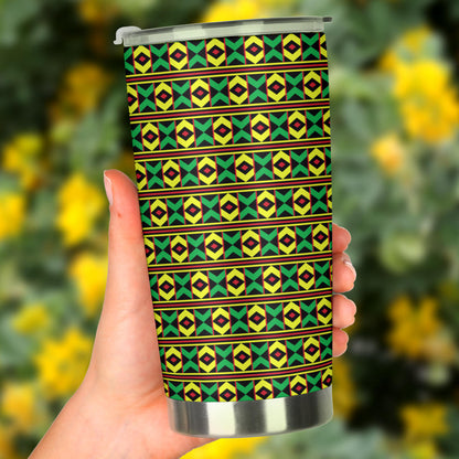 African Geometric Print Pattern Tumbler