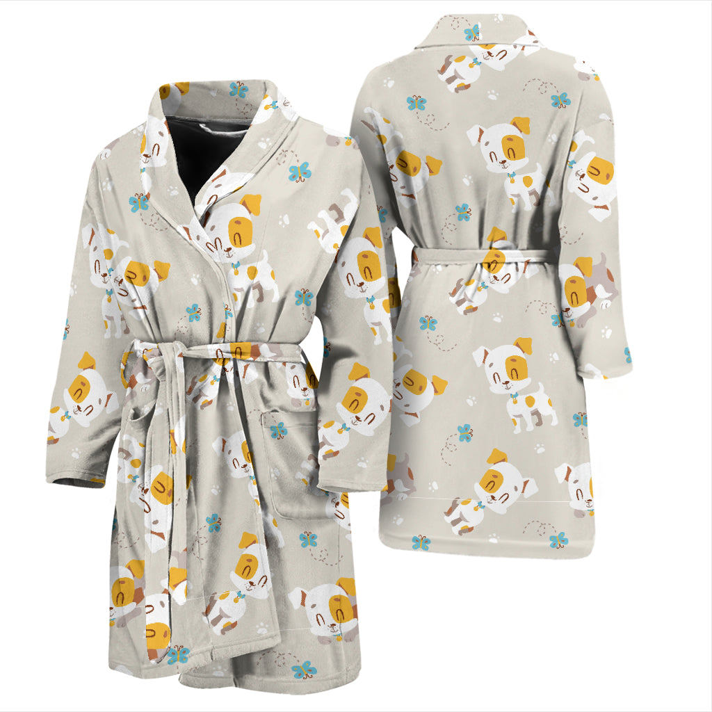 Russell Terriers Print Design LKS306 Men Bathrobe