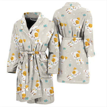 Russell Terriers Print Design LKS306 Men Bathrobe