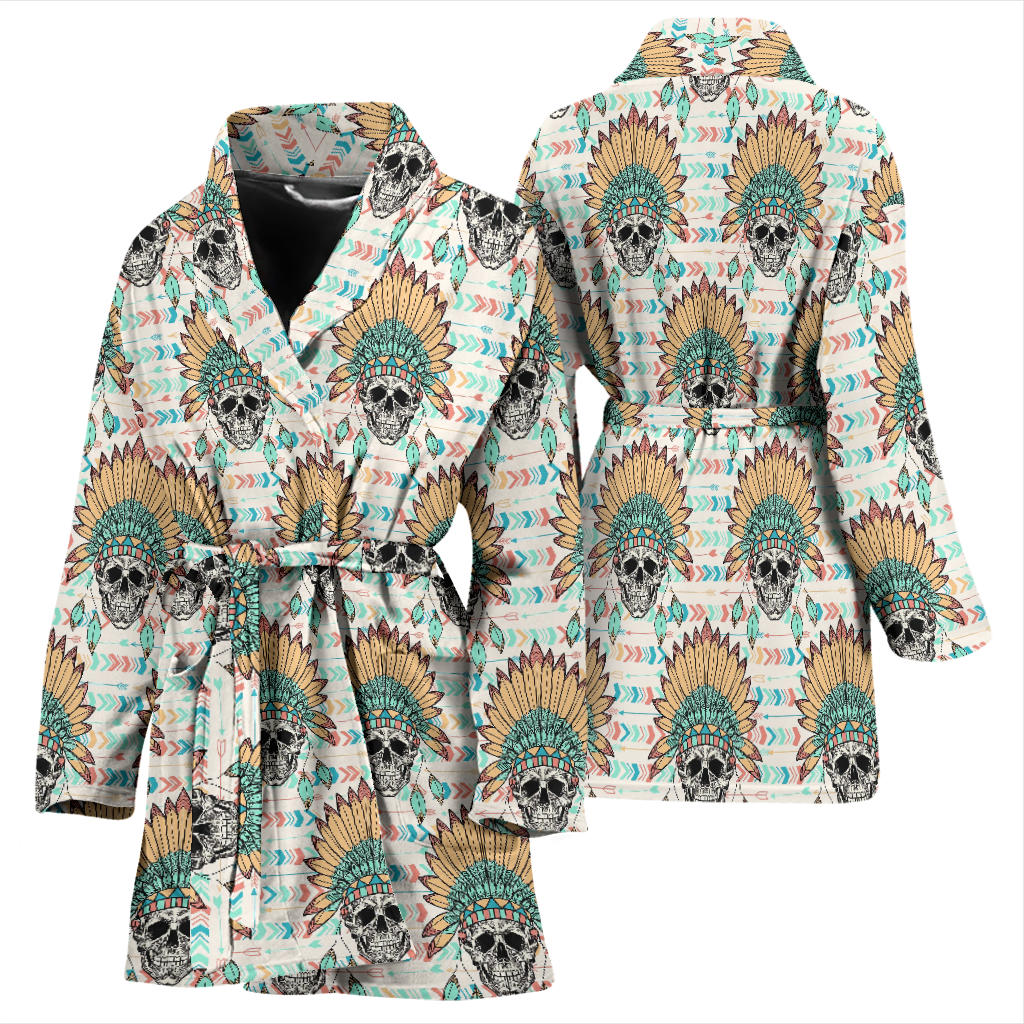 Boho Pattern Print Design 04 Women Bathrobe
