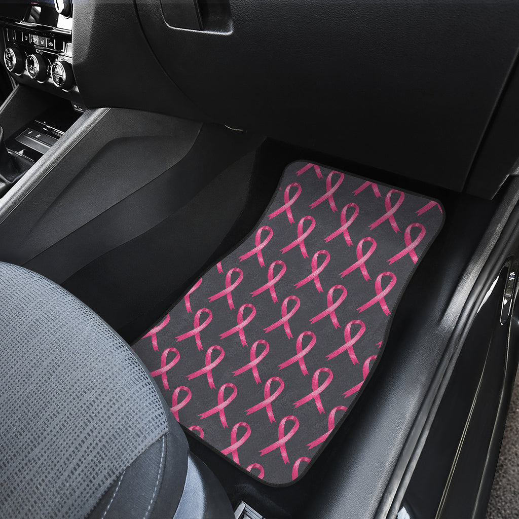 Breast Cancer Awareness Pattern Car Floor Mats Front Back