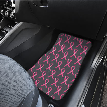 Breast Cancer Awareness Pattern Car Floor Mats Front Back