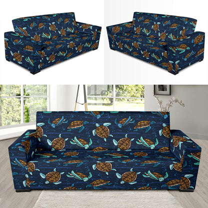 Sea Turtle Print Design LKS3011 Sofa Slipcover