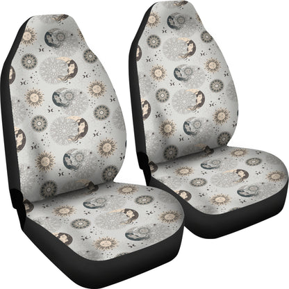 Sun Moon Print Design LKS302 Car Seat Covers