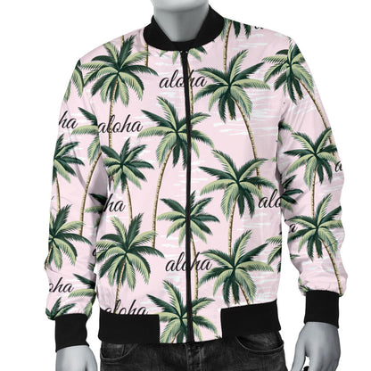 Aloha Beach Pattern Design Themed Print Men Bomber Jacket
