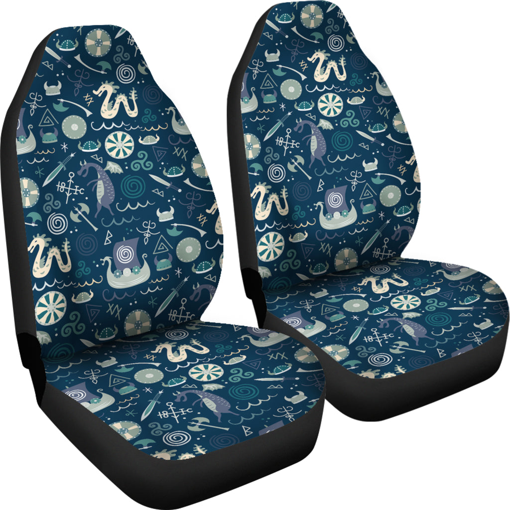 Vikings Print Design LKS305 Car Seat Covers