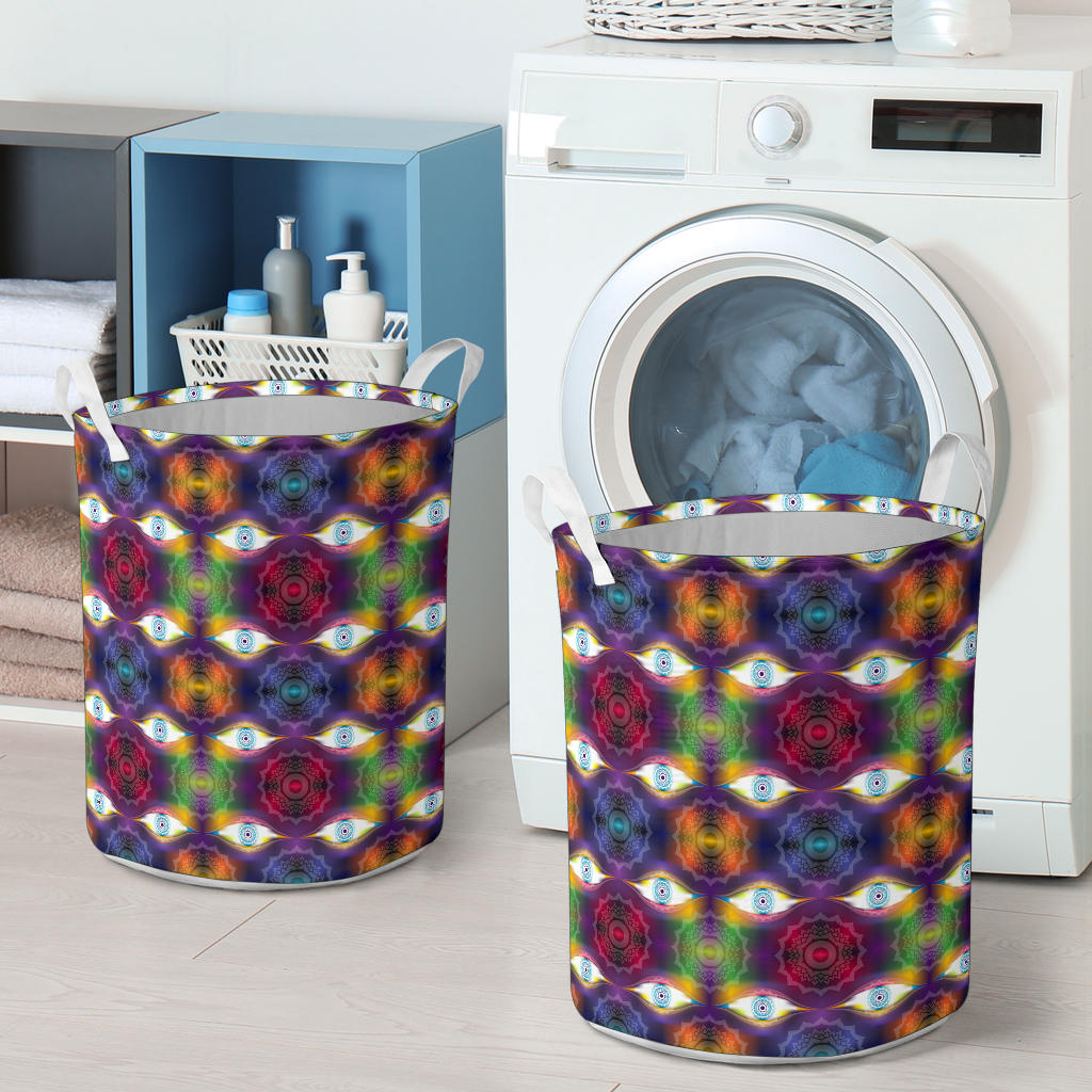 Chakra Eye Print Pattern Laundry Basket