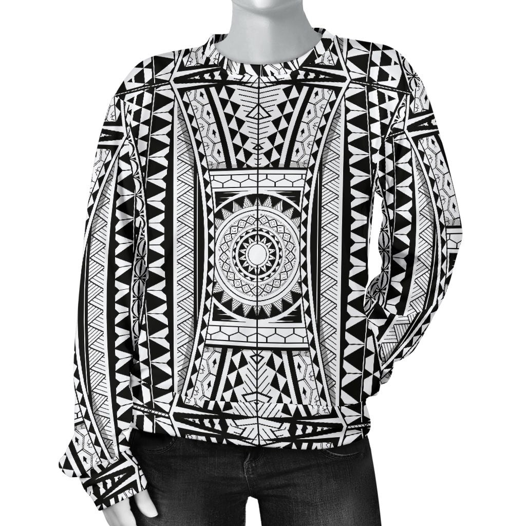 Polynesian Tattoo Design Women Long Sleeve Sweatshirt