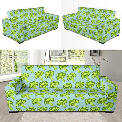 Broccoli Pattern Print Design 02 Sofa Slipcover