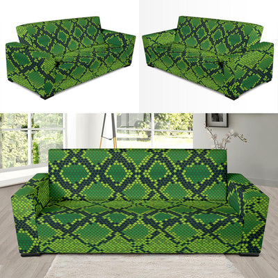 Python Green Pattern Print Design A01 Sofa Slipcover