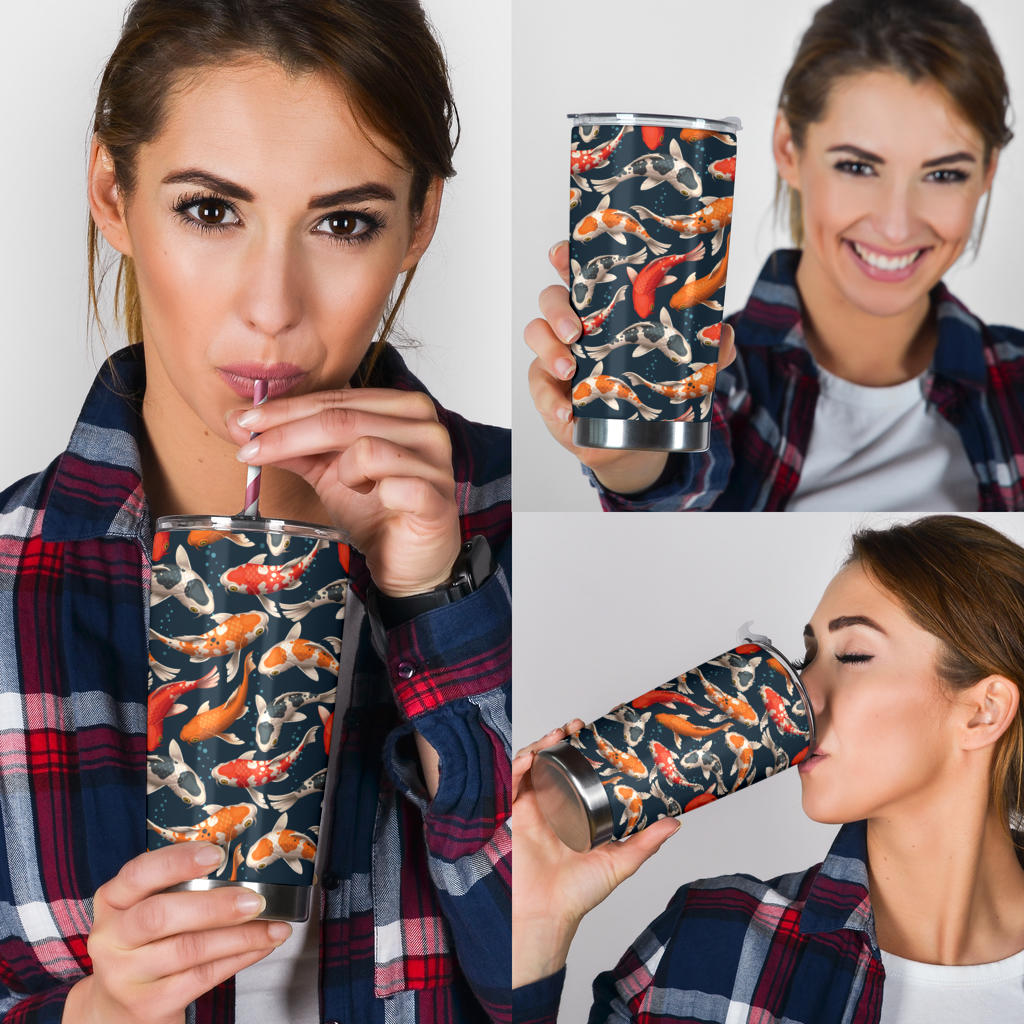 Koi Carp Cute Design Themed Print Tumbler