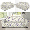 Lavender Pattern Print Design 01 Sofa Slipcover