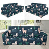 Llama Pattern Print Design 06 Sofa Slipcover