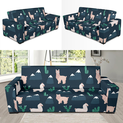 Llama Pattern Print Design 06 Sofa Slipcover